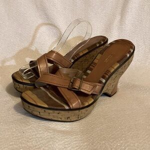 Enzo Angiolini Brown Wedges/Sandals Size 8.5
